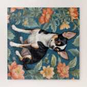 Schattigee Chihuahua William Morris geïnspireerd F Legpuzzel (Horizontaal)