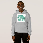 Schattigee Children's Patterned Elephant Pullover  (Voorkant volledig)