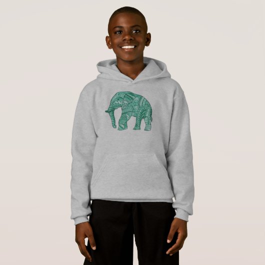 Schattigee Children's Patterned Elephant Pullover  (Voorkant volledig)