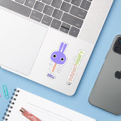 Schattigee CHILL Bunny Popsicle SuspectCelery™ Sti Sticker (Laptop met iPhone)