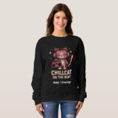 Schattigee Chill Cat op de Beat Trendy Design Trui (Voorkant volledig)