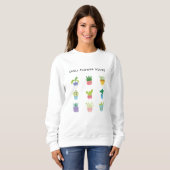 Schattigee chill flower karakters trui (Voorkant volledig)