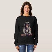 Schattigee chimpansee in de ruimte pak kosmische a trui (Voorkant volledig)