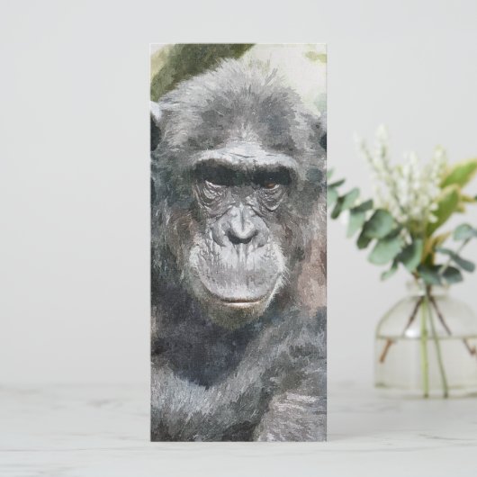 SCHATTIGEE CHIMPANSEE KAART (Staand voorkant)