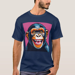 Schattigee chimpansee lacht t-shirt