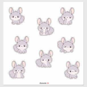 Schattigee Chinchilla Sticker Sheet