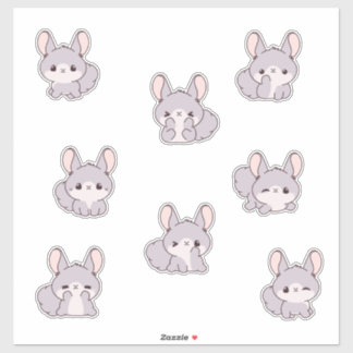 Schattigee Chinchilla Sticker Sheet