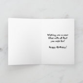 Schattigee Chinees Happy Birthday Jaar van de Slan Feestdagen Kaart (Binnen)