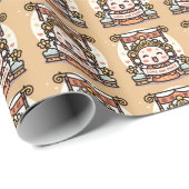 SCHATTIGEE CHINESE GOD VAN RIJKDOM CADEAUPAPIER (Rol Hoek)