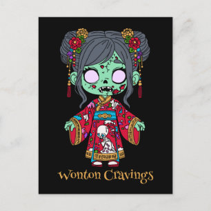 Schattigee Chinese zombie Briefkaart