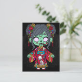 Schattigee Chinese zombie Briefkaart (Staand voorkant)