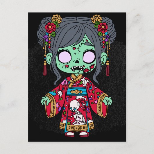 Schattigee Chinese zombie Briefkaart (Voorkant)
