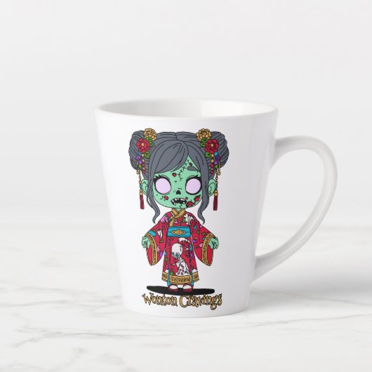 Schattigee Chinese zombie Latte Mok (Rechts)
