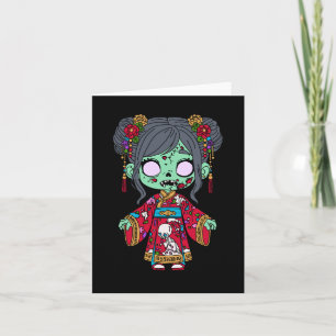 Schattigee Chinese zombie Notitiekaartje