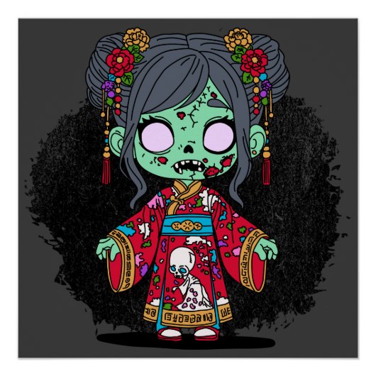Schattigee Chinese zombie Perfect Poster (Voorkant)