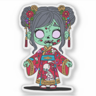 Schattigee Chinese zombie Sticker
