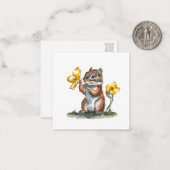 Schattigee Chipmunk Briefkaart Stijl (Voorkant / Achterkant in situ)