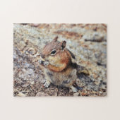 Schattigee Chipmunk Dierlijke Natuur Puzzel (Horizontaal)