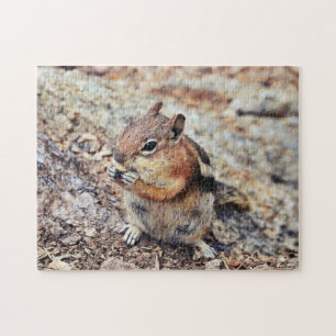Schattigee Chipmunk Dierlijke Natuur Puzzel