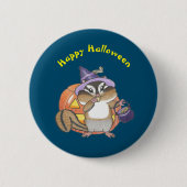 Schattigee Chipmunk Halloween kinder Button (Voorkant)