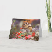 Schattigee chipmunk met bessen dank-je Kaart (Voorkant)
