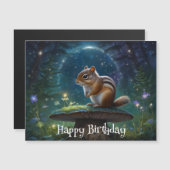 Schattigee Chipmunk op paddenstoel in magische tui (Voorkant / Achterkant)