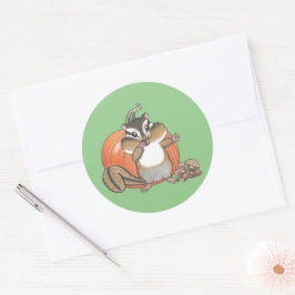 Schattigee Chipmunk Pumpkin Sticker