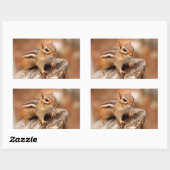Schattigee Chipmunk Wachten Rechthoekige Sticker (Vel)