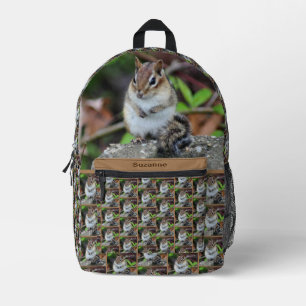 Schattigee Chipmunk Wildlife Dier Gepersonaliseerd Bedrukte Rugzak