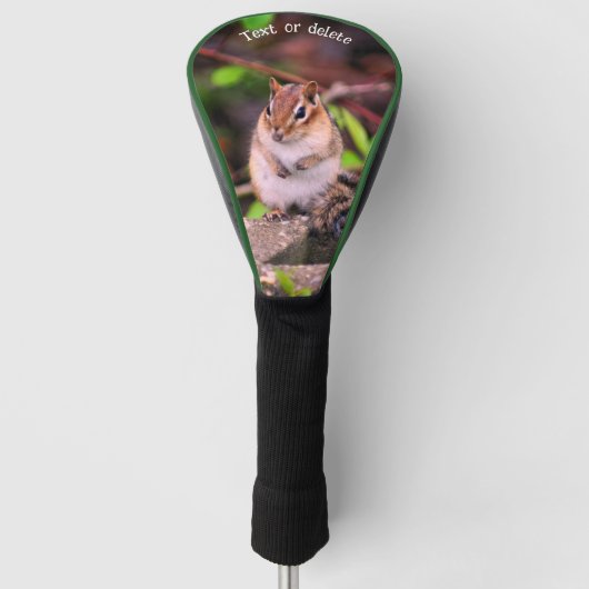 Schattigee Chipmunk Wildlife Dier Gepersonaliseerd Golfheadcover (Voorkant)