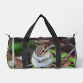 Schattigee Chipmunk Wildlife Dier Gepersonaliseerd Plunjezak (Voorkant)