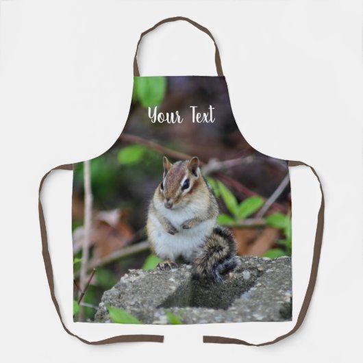 Schattigee Chipmunk Wildlife Dier Gepersonaliseerd Schort (Voorkant)