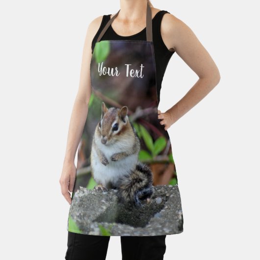 Schattigee Chipmunk Wildlife Dier Gepersonaliseerd Schort (Insitu)