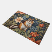 Schattigee Chipmunk William Morris Geïnspireerd Bl Deurmat (Schuin)