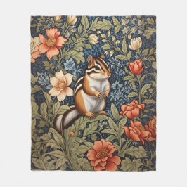 Schattigee Chipmunk William Morris Geïnspireerd Bl Fleece Deken