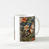 Schattigee Chipmunk William Morris Geïnspireerd Bl Koffiemok (Voorkant rechts)