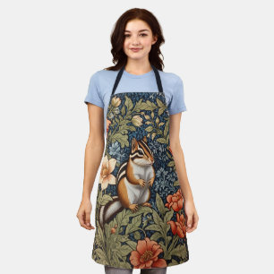 Schattigee Chipmunk William Morris Geïnspireerd Bl Schort