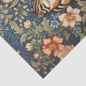 Schattigee Chipmunk William Morris Geïnspireerd Bl Tissuepapier (Detail)
