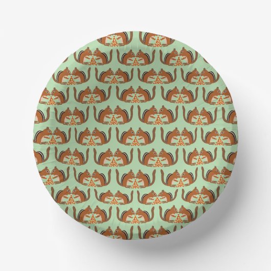 Schattigee Chipmunks Fall Wedding Patterned Papieren Kommen (Voorkant)