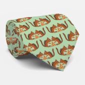 Schattigee Chipmunks Fall Wedding Patterned Stropdas (Opgerold)