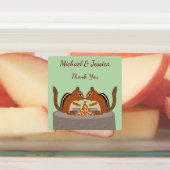 Schattigee Chipmunks Herfst bruiloft Custom Labels (Aangebracht)