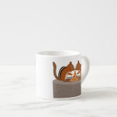 Schattigee Chipmunks herfstbruiloft Espresso Kop (Voorkant rechts)