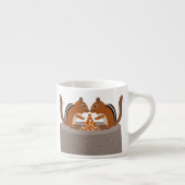 Schattigee Chipmunks herfstbruiloft Espresso Kop (Rechts)