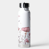 Schattigee chique gepersonaliseerde wilde bloem waterfles (Links)