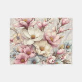 Schattigee chique girly bloemen en kant fleece deken (Voorkant (Horizontaal))
