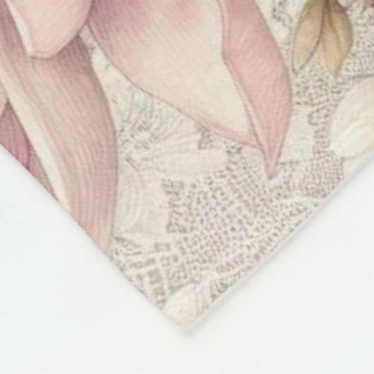 Schattigee chique girly bloemen en kant fleece deken (Hoek)