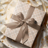 Schattigee chique Herfst herfst bruin beige geruit Cadeaupapier