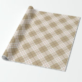 Schattigee chique Herfst herfst Tartan Plaid Cadeaupapier (Uitgerold)