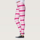 Schattigee chique klassieke roze, hete roze & witt leggings (Links)