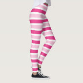 Schattigee chique klassieke roze, hete roze & witt leggings (Rechts)
